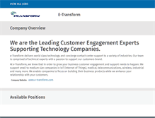 Tablet Screenshot of etransform.careerplug.com